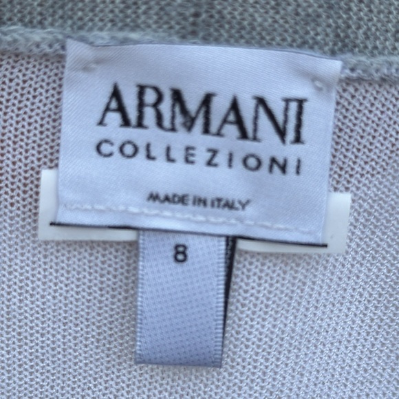 Armani Collezioni gray and white sweater, size 8 - Picture 4 of 5